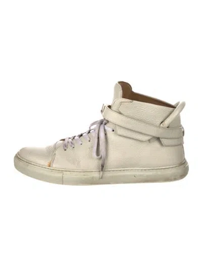 Pre-owned Buscemi Leather Sneakers In Neutral