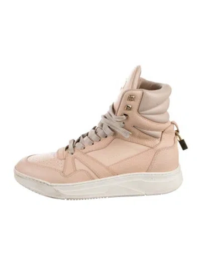 Pre-owned Buscemi Leather Sneakers In Neutrals
