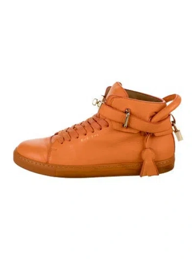 Pre-owned Buscemi Leather Sneakers In Orange