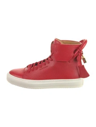 Pre-owned Buscemi Leather Sneakers In Red