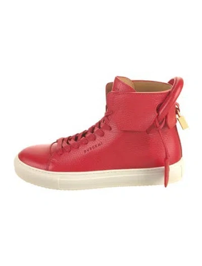 Pre-owned Buscemi Leather Sneakers In Red