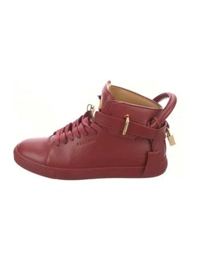 Pre-owned Buscemi Leather Sneakers In Red