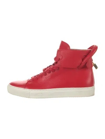 Pre-owned Buscemi Leather Sneakers In Red