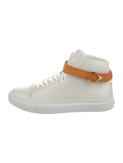 Pre-owned Buscemi Leather Sneakers In White