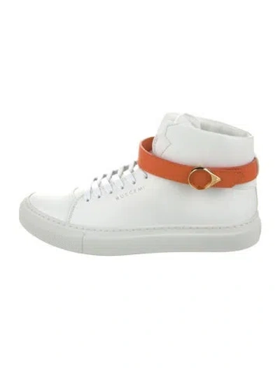 Pre-owned Buscemi Leather Sneakers In White