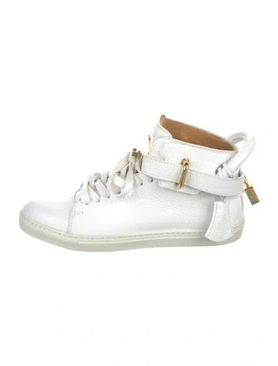 Pre-owned Buscemi Leather Sneakers In White