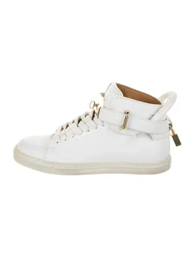 Pre-owned Buscemi Leather Sneakers In White