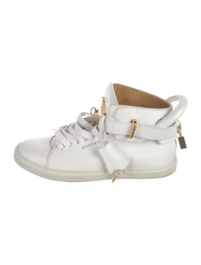 Pre-owned Buscemi Leather Sneakers In White