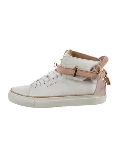 Pre-owned Buscemi Leather Sneakers In White