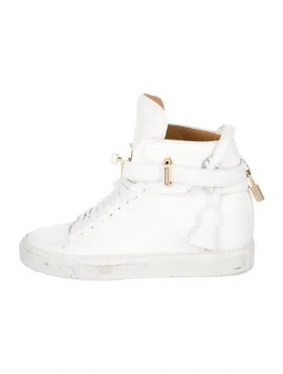 Pre-owned Buscemi Leather Sneakers In White