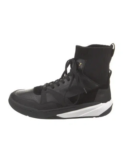 Pre-owned Buscemi Leather Sock Sneakers In Black