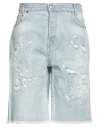 Buscemi Man Denim Shorts Blue Size 33 Cotton, Elastane In Blue