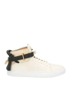 Buscemi Man Sneakers Ivory Size 9 Leather In White