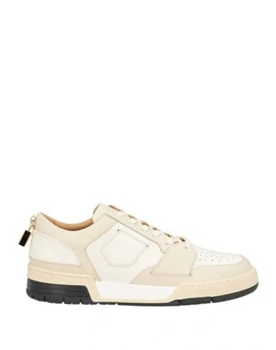 Buscemi Man Sneakers Ivory Size 9 Calfskin In White