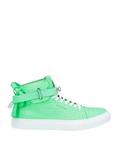 Buscemi Man Sneakers Green Size 7 Soft Leather