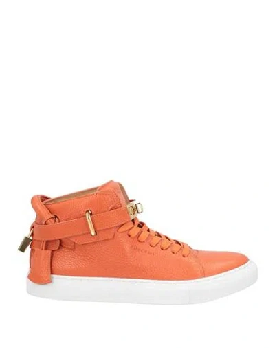 Buscemi Man Sneakers Orange Size 9 Leather