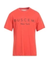 Buscemi Man T-shirt Coral Size L Cotton In Red
