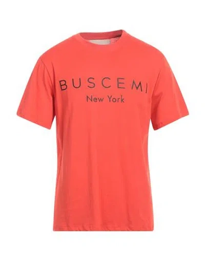 Buscemi Man T-shirt Coral Size L Cotton In Red