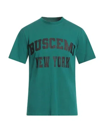 Buscemi Man T-shirt Emerald Green Size S Cotton, Elastane