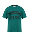 Buscemi Man T-shirt Emerald Green Size S Cotton, Elastane In Green