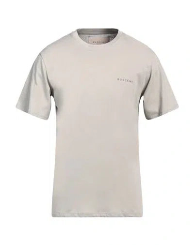 Buscemi Man T-shirt Light Grey Size M Cotton, Elastane