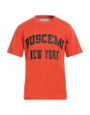 Buscemi Man T-shirt Orange Size Xl Cotton, Elastane