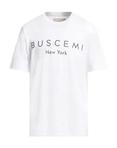 Buscemi Man T-shirt White Size L Cotton, Elastane