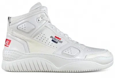 Pre-owned Buscemi Men's  Basket High Sneakers In White