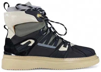Pre-owned Buscemi Men's  Duck Boot Grey Sneakers In Black Trio