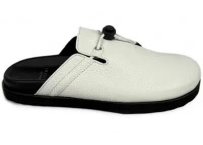 Pre-owned Buscemi Men's  Pietro New Leather Slipper Alce Sneakers In White