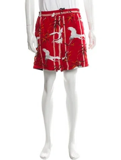 Pre-owned Buscemi Printed Jogger Shorts W/ Tags In Red
