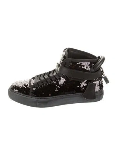 Pre-owned Buscemi Sequins Sequin Embellishments Sneakers In Black