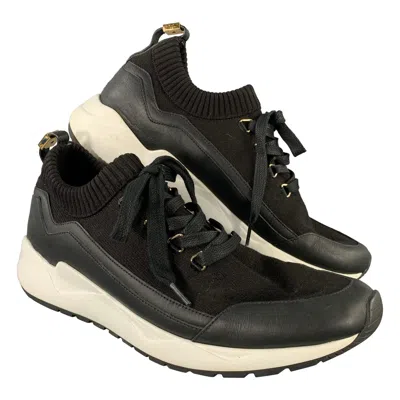 Pre-owned Buscemi Size 11 Black Knit Lace Up Lace Up Shoes