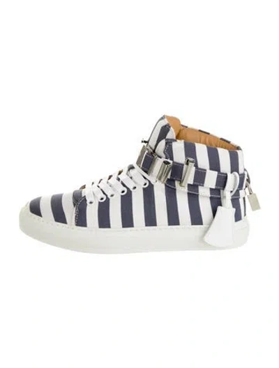 Pre-owned Buscemi Striped Sneakers In Blue
