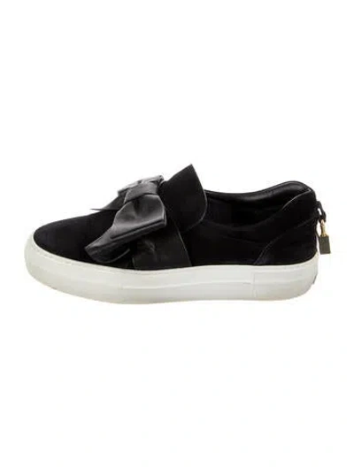 Pre-owned Buscemi Suede Bow Accents Sneakers In Black
