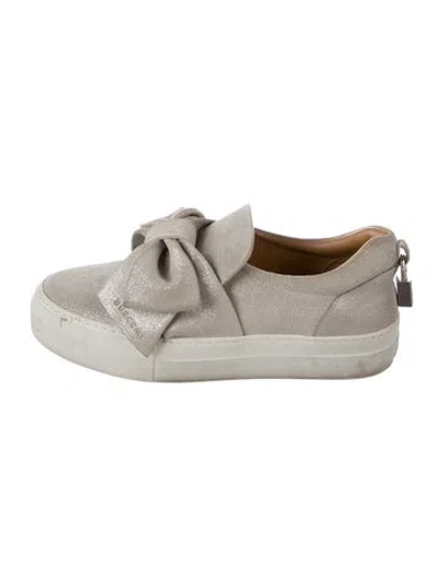 Pre-owned Buscemi Suede Bow Accents Sneakers In Neutrals