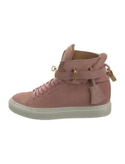 Pre-owned Buscemi Suede Sneakers In Pink