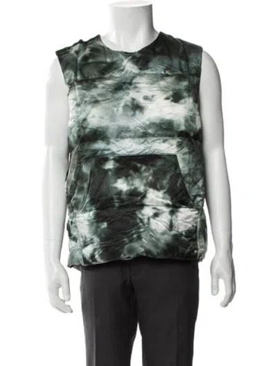 Pre-owned Buscemi Tie-dye Print Vest In Green
