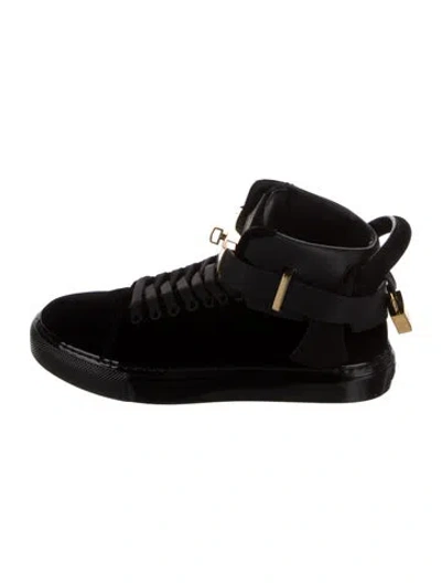 Pre-owned Buscemi Velvet Sneakers In Black