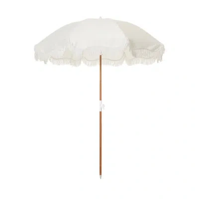 Business & Pleasure 60" Fringe Outdoor Umbrella In White