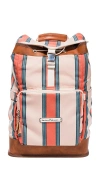 Business & Pleasure Backpack Cooler In Bistro Dusty Pink Stripe