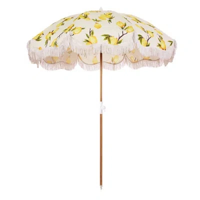 Business & Pleasure Beach Patio Umbrella Umbrella In Lemons