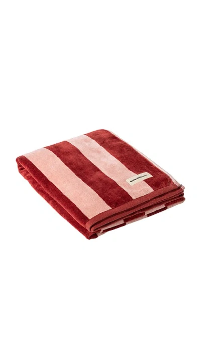 Business & Pleasure Beach Towel In Burgundy