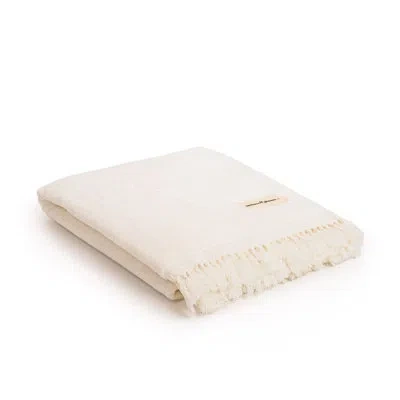 Business & Pleasure Beach Towel In White