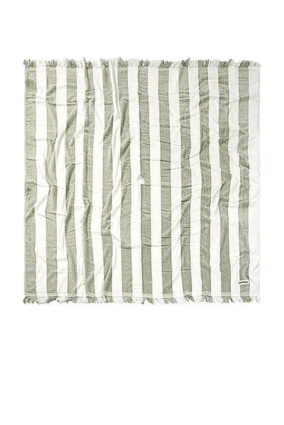 Business & Pleasure Co. Holiday Blanket In Crew Sage Stripe