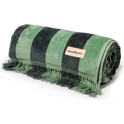 Business & Pleasure Co. Business And Pleasure Co Holiday Fringe Beach Towel In Green
