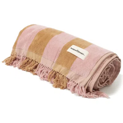 Business & Pleasure Co. Business And Pleasure Co Holiday Fringe Beach Towel In Pink