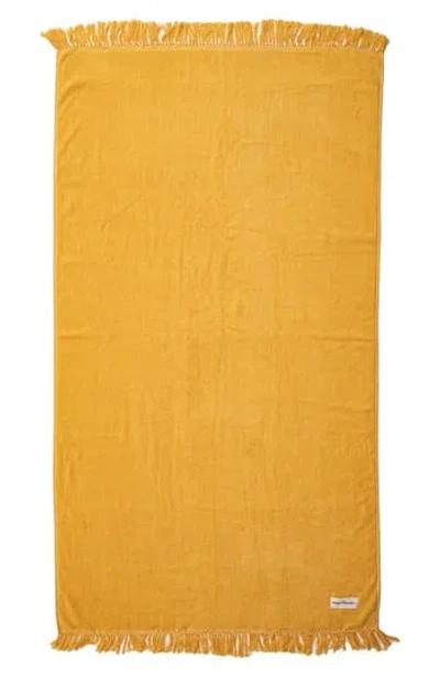 Business & Pleasure Business And Pleasure Co Holiday Fringe Beach Towel In Yellow