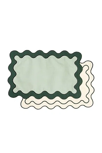 Business & Pleasure Co. Placemat Set Of 4 In Green