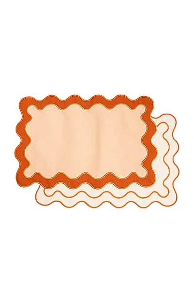 Business & Pleasure Co. Placemat Set Of 4 In Orange